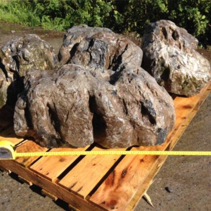 Weathered limestones in bags or pallets