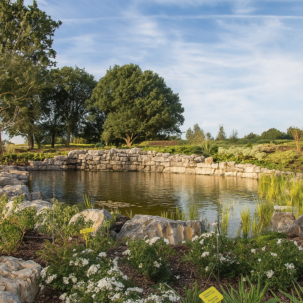 Weathered limestone pond